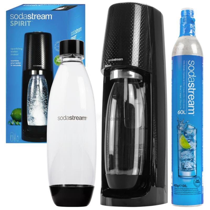 Saturator SodaStream Spirit Easy Czarny + jedna butelka