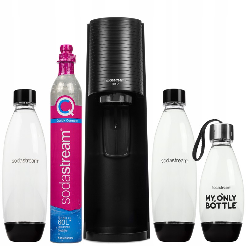 Saturator SodaStream Terra Black + 3 butelki