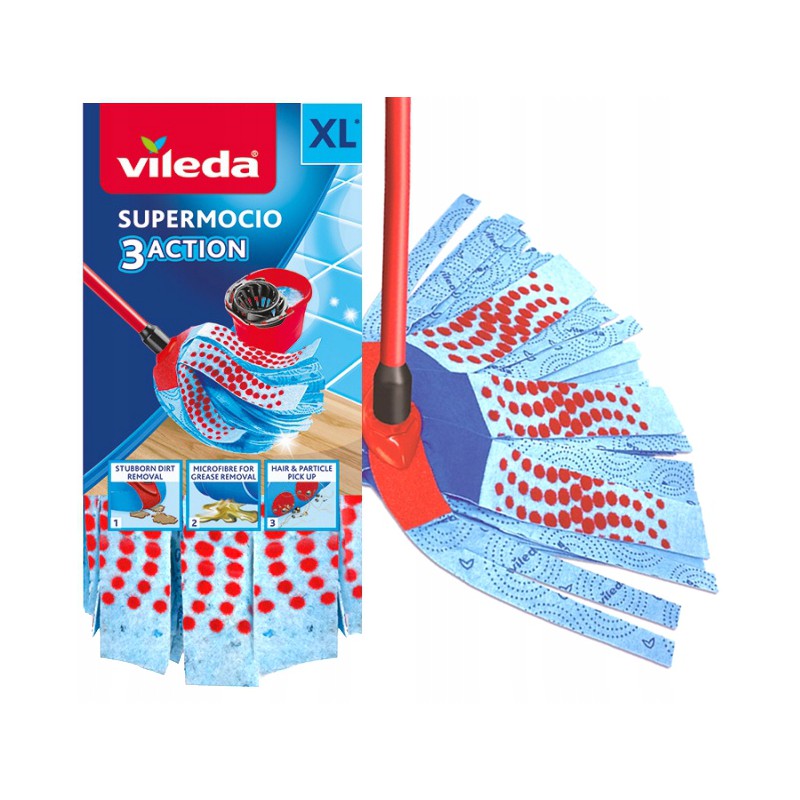 Wkład oryginalny do mopa Vileda 3Action Velour XL SUPERMOCIO