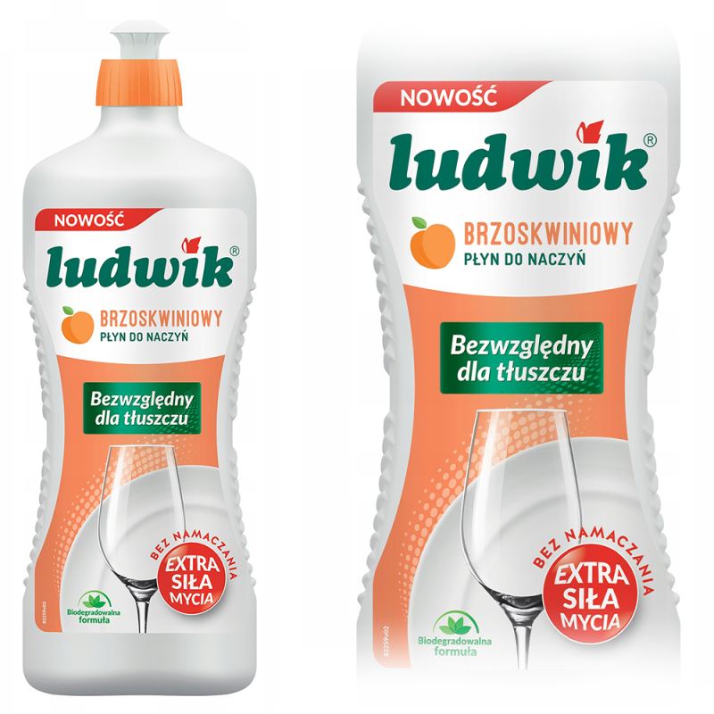 LUDWIK PŁYN DO NACZYŃ 900G BRZOSKWINIA