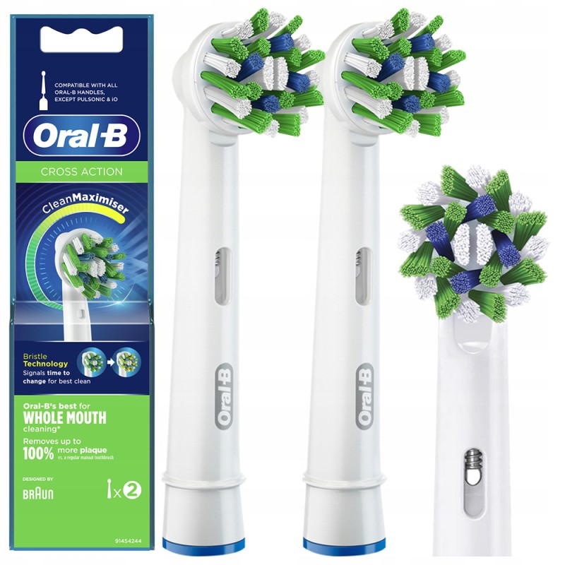 2x KOŃCÓWKA ORAL-B CROSS ACTION EB50-AB