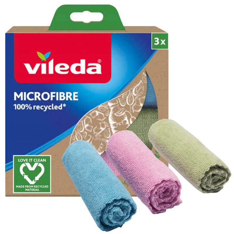 Ściereczka Vileda mikrofibra 100% recykling x3