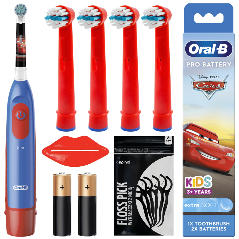 Szczoteczka Oral-B Advance Auta + zam. Kids Red x4