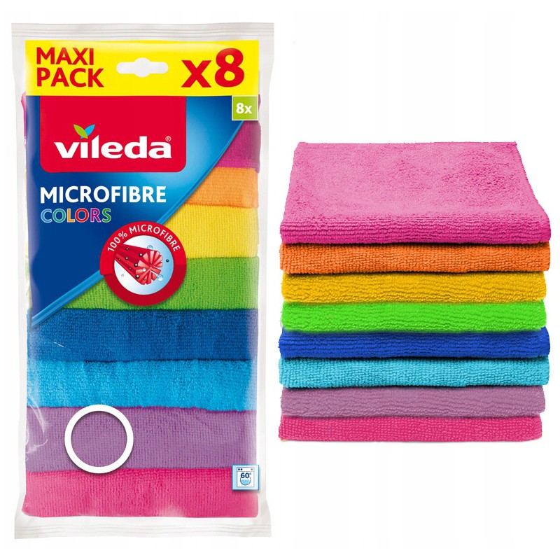 Ściereczka mikrofibrowa Vileda Multi Color x8