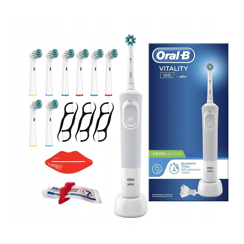 Zestaw Oral-B Vitality 100 Biała + zam. Precision x8