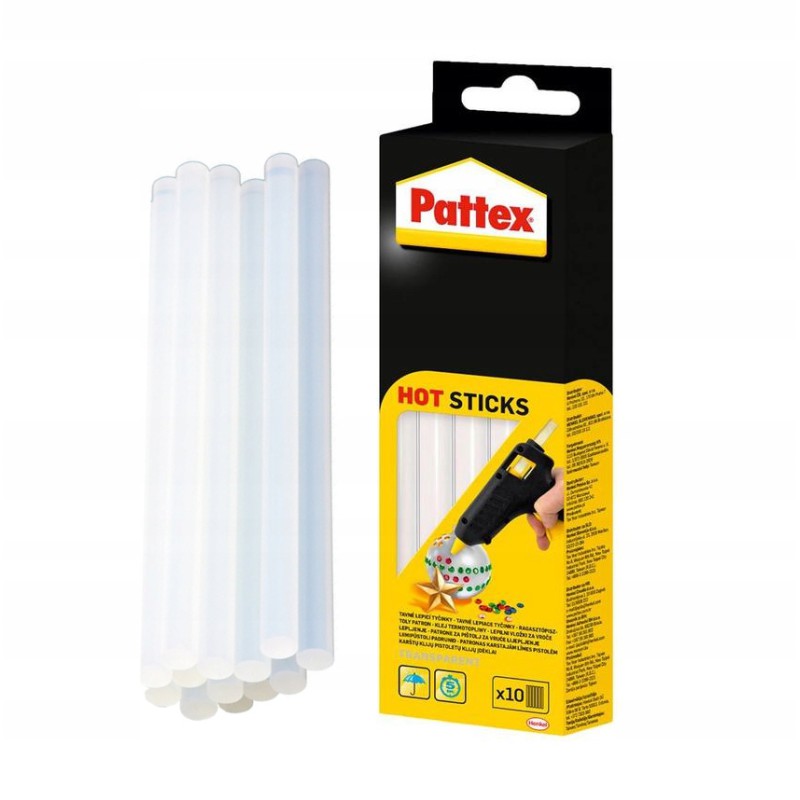 Klej termotopliwy Pattex Hot Sticks 10 pałeczek na gorąco