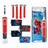 Szczoteczka Braun Oral-b Vitality 100 SpiderMan + 4 końcówki kids Red