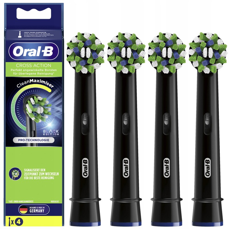 4x Końcówka ORAL-B Cross Action EB50BK CZARNA