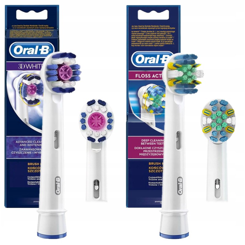 2x 100% ORYGINALNA KOŃCÓWKA ORAL-B 3D, FLOSS