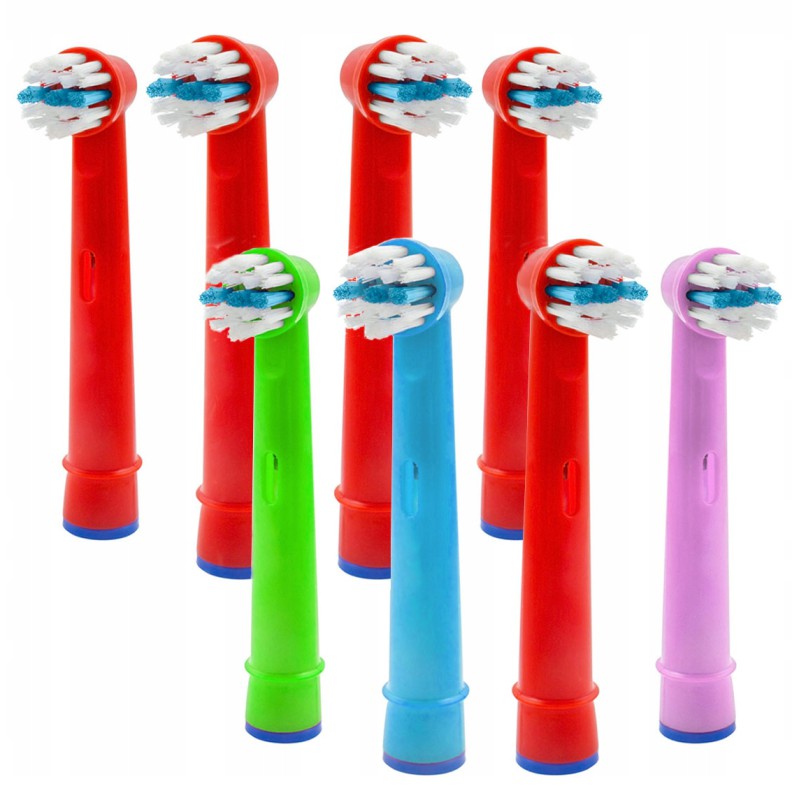 Końcówka zamiennik Kids Soft Bristles EB-10A Color x4 + Red x4