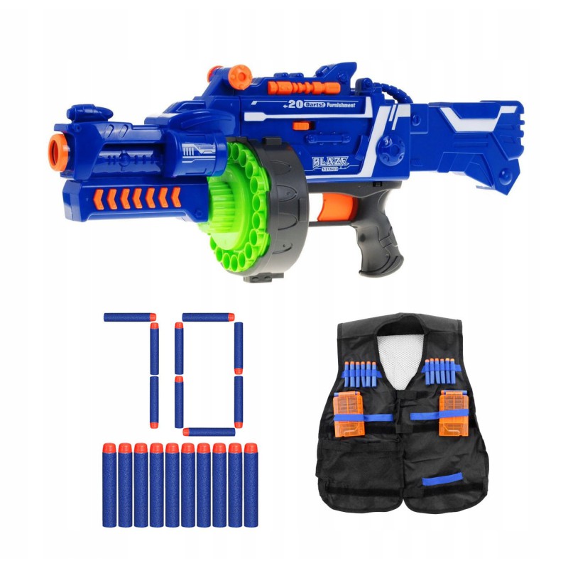 Zestaw Blaze Storm ZMI.ZC7050 Nerf + zam. strzałki x30 + kamizelka