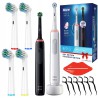 Szczoteczka Oral-B Pro 3 3900 Czarna+Biała Dwupak + 4 precision zam.