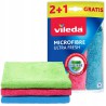 Ściereczka z mikrofibry Vileda Mirofibra Ultrafresh 2+1