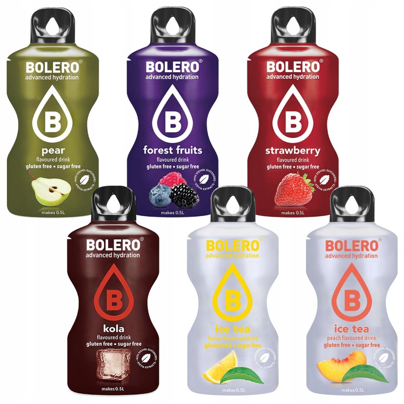 Bolero Sticks Zestaw 6 szt. Truskawka/Cola/Gruszka/Owoce Leśne/Tea Lemon/Tea Peach