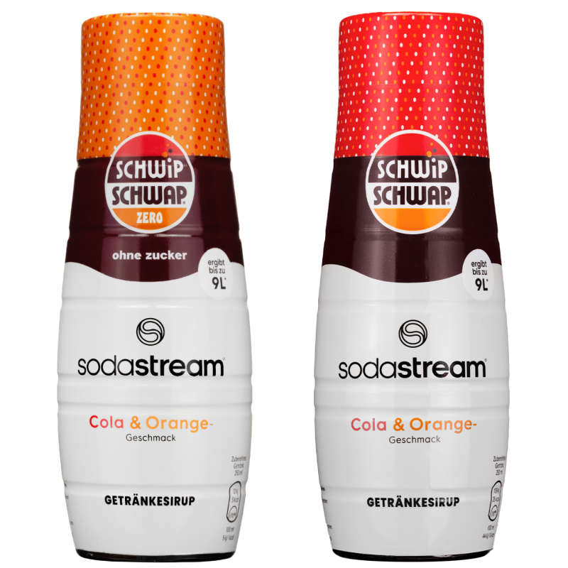 Syropy do SodaStream Schwip Schwap Bez Cukru 440 ml + Schwip Schwap Cola Orange