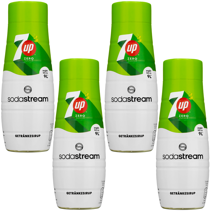 4x Syrop do SodaStream 7UP Free Zero Cukru