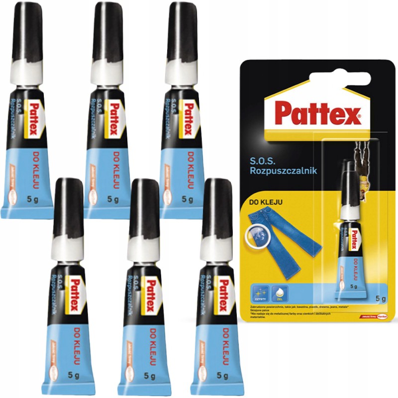 Pattex S.O.S. Rozpuszczalnik do kleju 5g x6