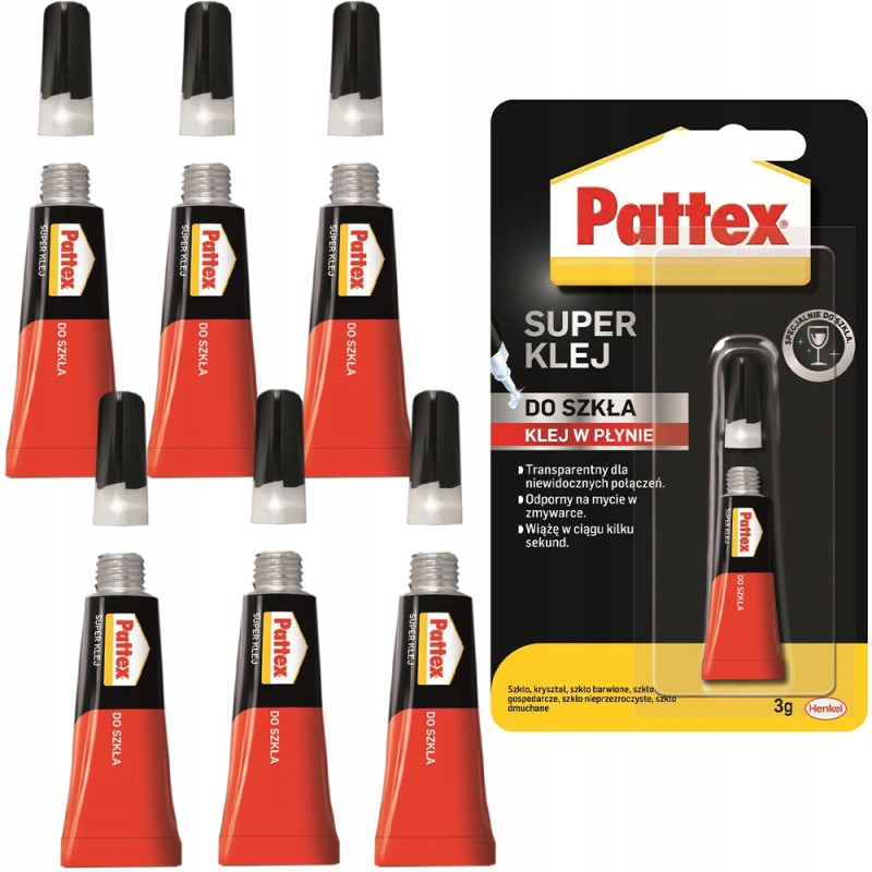 Pattex super klej do szkła w płynie 3g x6