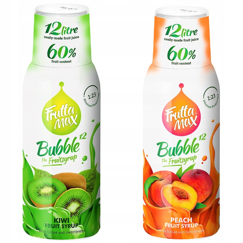 Syrop FruttaMax KIWI 500 ml+BRZOSKWINIA 500ml