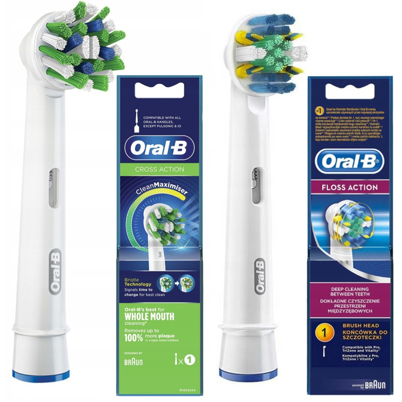 Końcówka Oral-B CrossAction EB50AB+Floss Action Tiefenreinigung EB25RB