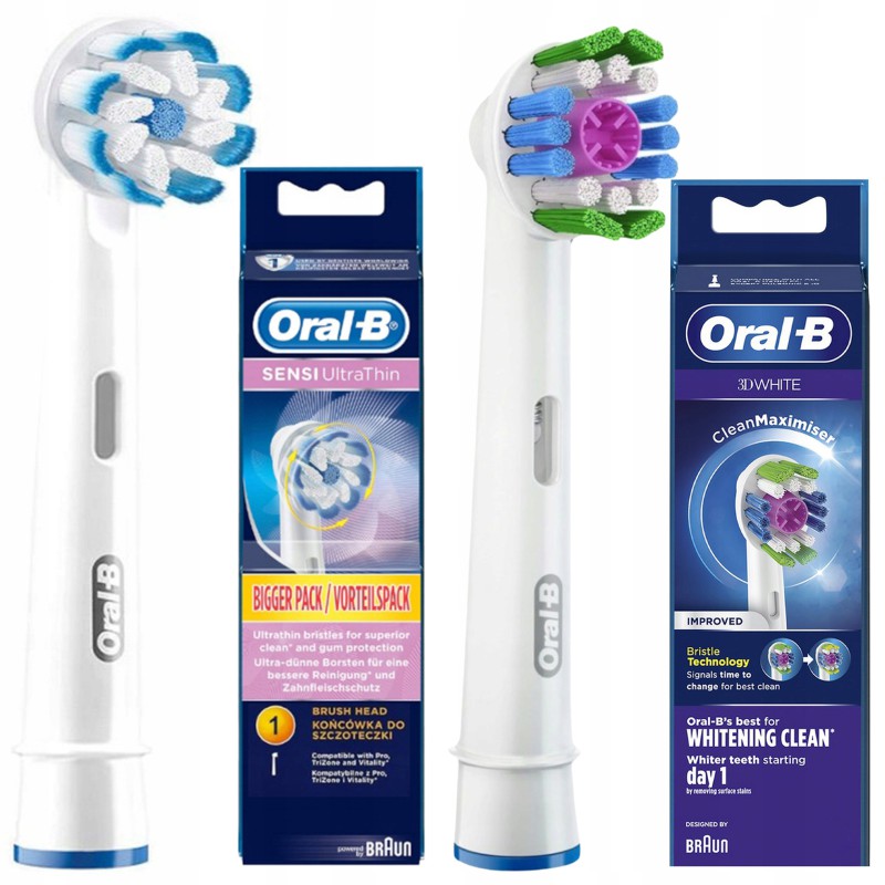 Końcówka Oral-B Sensi Ultrathin EB60+Oral-B 3D White EB18