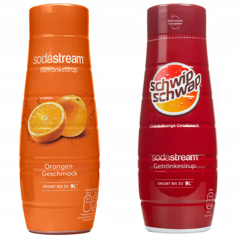 Syrop do SodaStream Classics Pomarańcza 440ml+Schwip Schwap Cola Orange