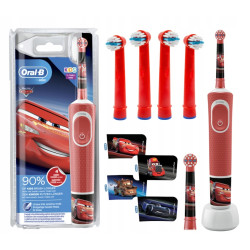 Zestaw Oral-B Vitality 100 Auta Cars + zam. Kids Red x4 Zestaw Oral-B Vitality 100 Auta Cars + zam. Kids Red x4