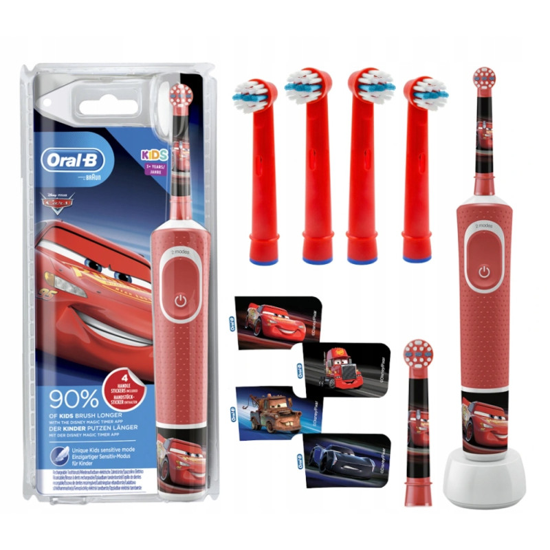 Zestaw Oral-B Vitality 100 Auta Cars + zam. Kids Red x4 Zestaw Oral-B Vitality 100 Auta Cars + zam. Kids Red x4