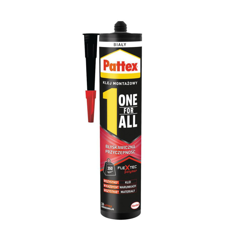 Klej montażowy Pattex One4All Błyskawiczna przyczepność 440g Klej montażowy Pattex One4All Błyskawiczna przyczepność 440g