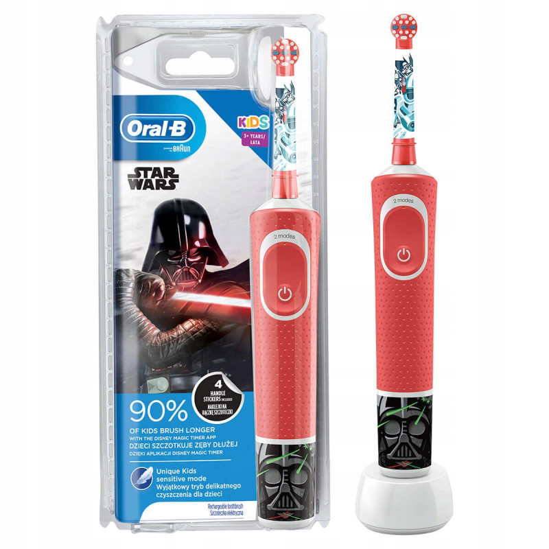 Oral-B Vitality 100 Star Wars + zam. Kids Color x4 + etui białe