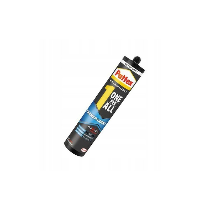6x Klej montażowy Pattex One4All Transparent 290g + wyciskacz szkieletowy do kleju 6x Klej montażowy Pattex One4All Transparent 290g + wyciskacz szkieletowy do kleju