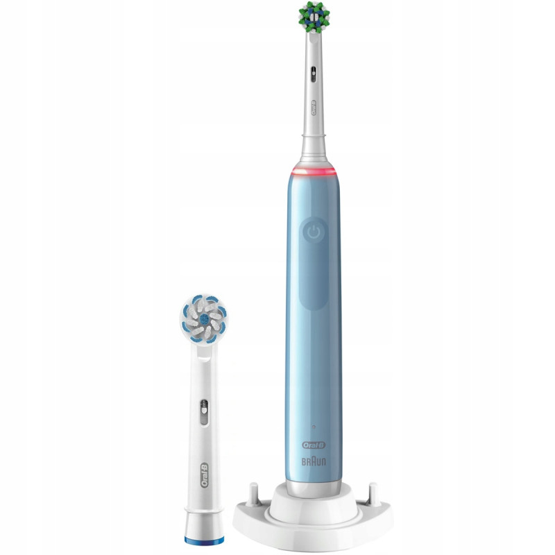 Szczoteczka Oral-B Pro 3 3770 Blue + 4 zam. Precision + etui białe Szczoteczka Oral-B Pro 3 3770 Blue + 4 zam. Precision + etui białe