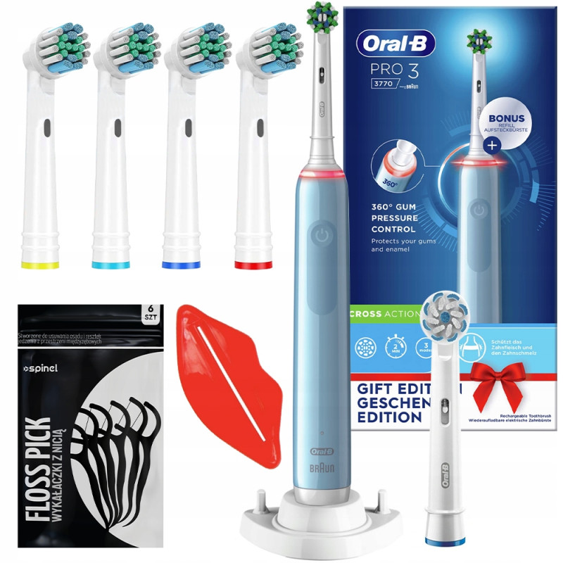 Szczoteczka Oral-B Pro 3 3770 Blue + 4 zam. Precision