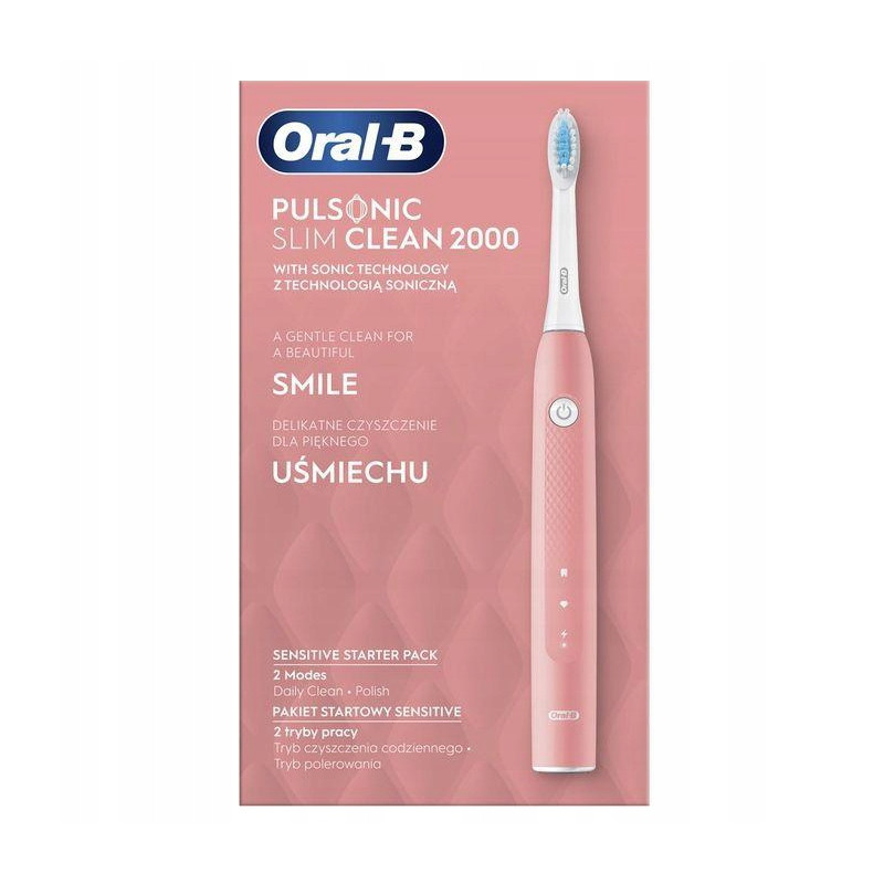 Szczoteczka Oral-B Pulsonic Slim Clean 2000 Różowa Szczoteczka Oral-B Pulsonic Slim Clean 2000 Różowa
