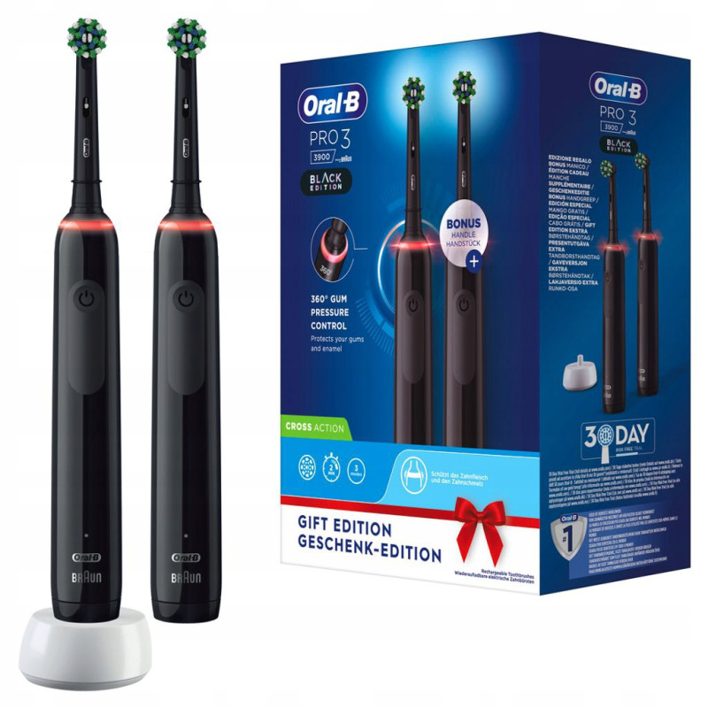 Szczoteczka Oral-B Pro 3 3900 Black Edition Dwupak