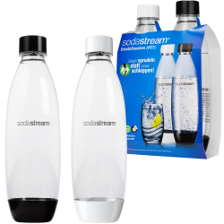 Butelki SodaStream PET 1 L czarna+biała Fuse Dwupak