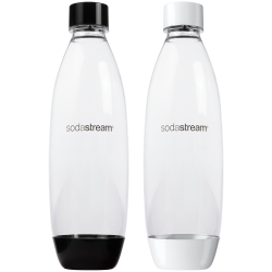 Butelki SodaStream PET 1 L czarna+biała Fuse Dwupak