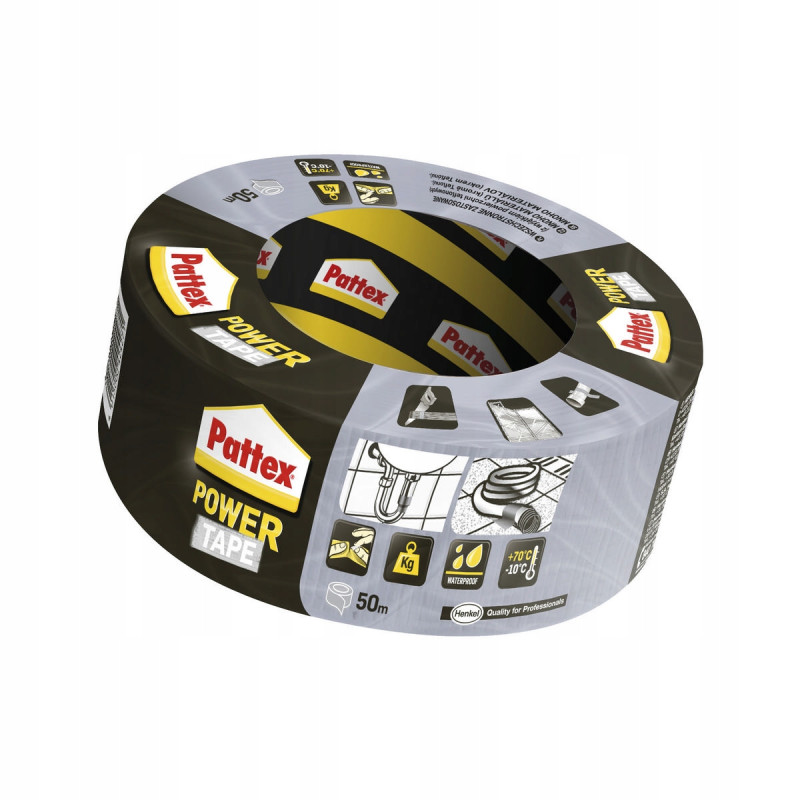 Taśma Pattex Power Tape - srebrna 48 mm x 50 m Taśma Pattex Power Tape - srebrna 48 mm x 50 m