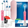 Szczoteczka Oral-b Vitality 100 Różowa + etui róż + 4 prec
