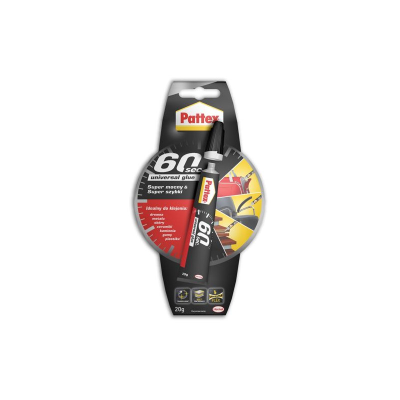 Klej Pattex 60 sekund 20g Klej Pattex 60 sekund 20g