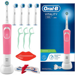 Szczoteczka Oral-B Vitality 100 Różowa + zam. Precison x4