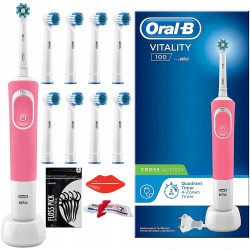 Zestaw Oral-B Vitality 100 Różowa + zam. Precision x8