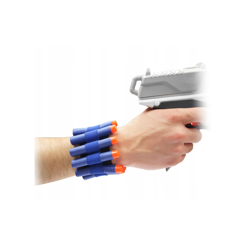 Akcesoria do Nerf kamizelka, bandana, 2x magaz 6strz, opaska, 10 strz biał, 10 strz nieb