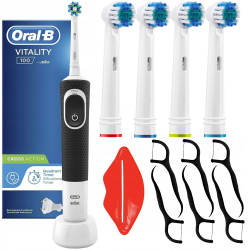 Oral-B Vitality 100 Czarna + 4 końcówki zam. precision Oral-B Vitality 100 Czarna + 4 końcówki zam. precision