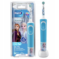 Szczoteczka Oral-b Vitality 100 frozen + kids color x4 + osłonka + etui róż + podstawka z klapką