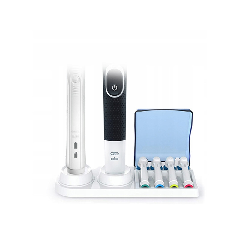 Oral-B Vitality 100 Niebieska + 4 zam. prec. + etui niebieskie + osłonka + podstawka z klapką