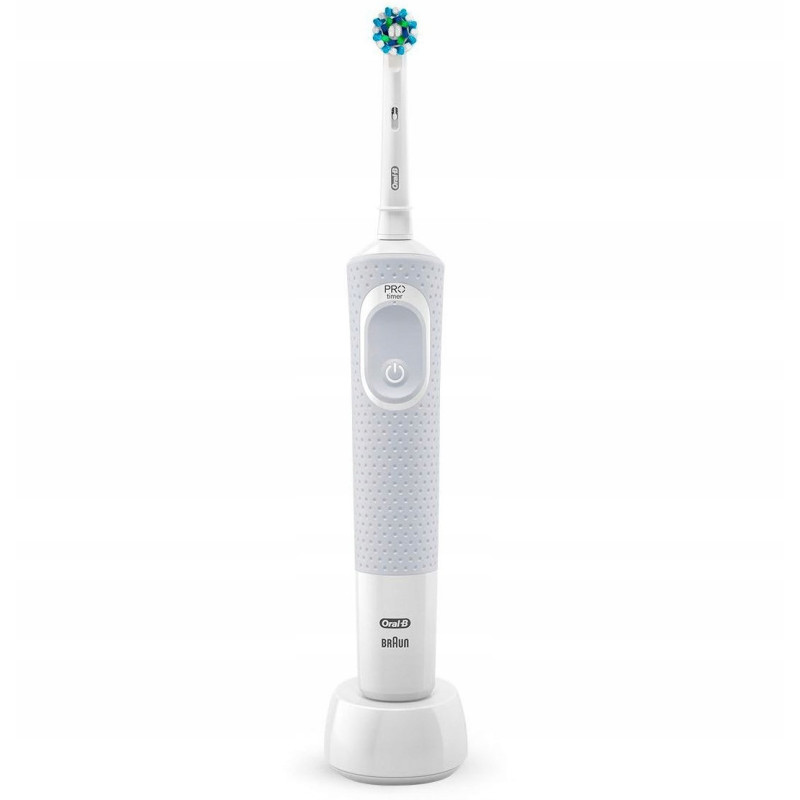 Oral-B Vitality 100 Biała + 4 zam. prec. + etui białe + osłonka + podstawka z klapką Oral-B Vitality 100 Biała + 4 zam. prec. + etui białe + osłonka + podstawka z klapką