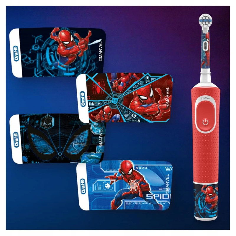 SZCZOTECZKA ELEKTRYCZNA ORAL-B VITALITY SPIDERMAN + 4 Końcówki zam, osłonka, wyciskacz, wykałaczki, etui SZCZOTECZKA ELEKTRYCZNA ORAL-B VITALITY SPIDERMAN + 4 Końcówki zam, osłonka, wyciskacz, wykałaczki, etui