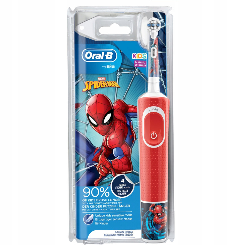 SZCZOTECZKA ELEKTRYCZNA ORAL-B VITALITY SPIDERMAN + 4 Końcówki zam, osłonka, wyciskacz, wykałaczki, etui SZCZOTECZKA ELEKTRYCZNA ORAL-B VITALITY SPIDERMAN + 4 Końcówki zam, osłonka, wyciskacz, wykałaczki, etui