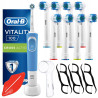 Zestaw Oral-B Vitality 100 Niebieska + zam. Precision x8 + osłonka